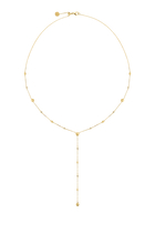 Enishi Lariat Necklace, 18k Yellow Gold with Diamonds